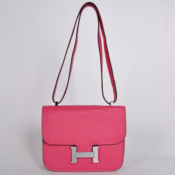 8888PS Hermes Constance Bag in pelle Clemence in Peach con Silve